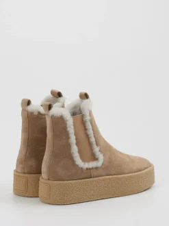 Kennel & Schmenger – Chelsea-Stiefelette aus Veloursleder sand