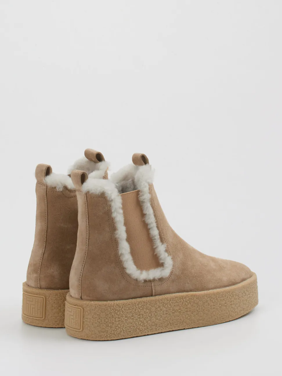 Kennel & Schmenger – Chelsea-Stiefelette aus Veloursleder sand