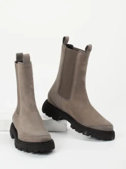 Kennel & Schmenger – Chelsea Boots aus Nubukleder taupe