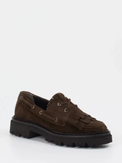 Kennel & Schmenger – Chunky-Loafer aus Veloursleder Braun