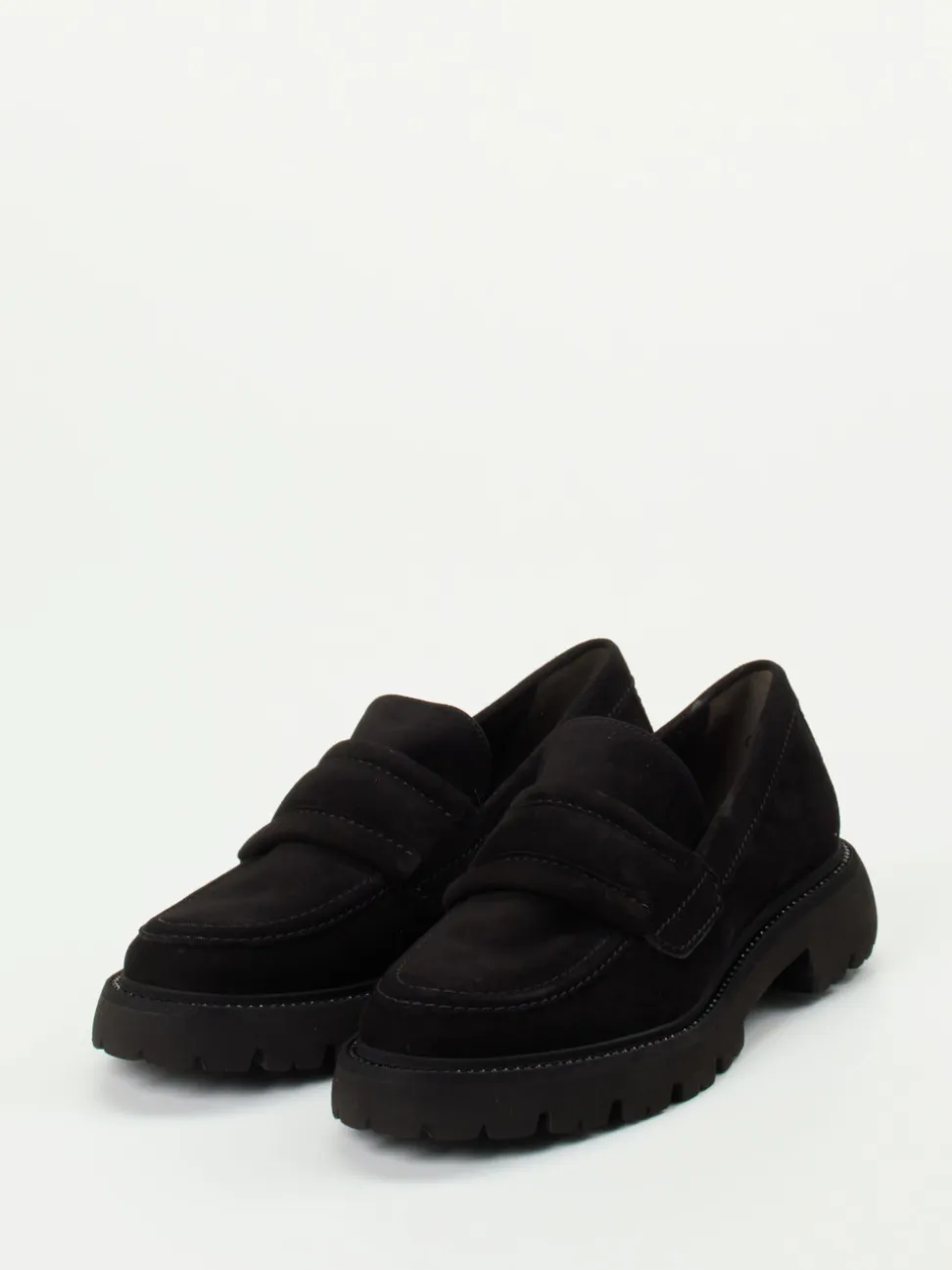 Kennel & Schmenger – Chunky-Loafer aus Veloursleder schwarz