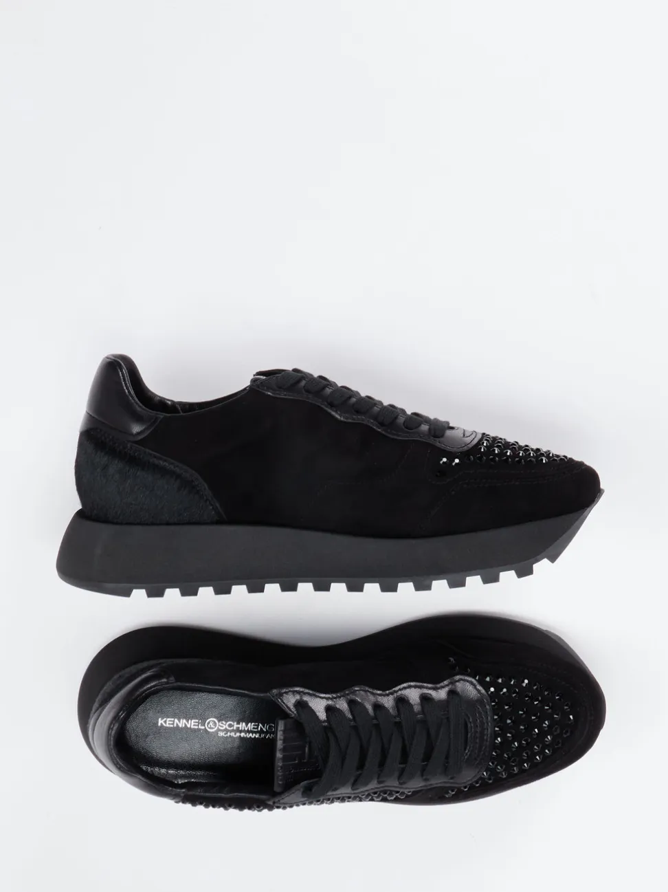 Kennel & Schmenger – Fashion-Sneaker aus Veloursleder schwarz