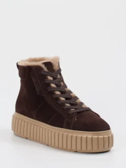 Kennel & Schmenger – High-Top Sneaker aus Veloursleder braun