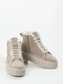 Kennel & Schmenger – High-Top Sneaker aus Veloursleder Grau