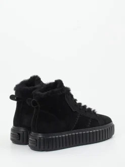 Kennel & Schmenger – High-Top Sneaker aus Veloursleder schwarz