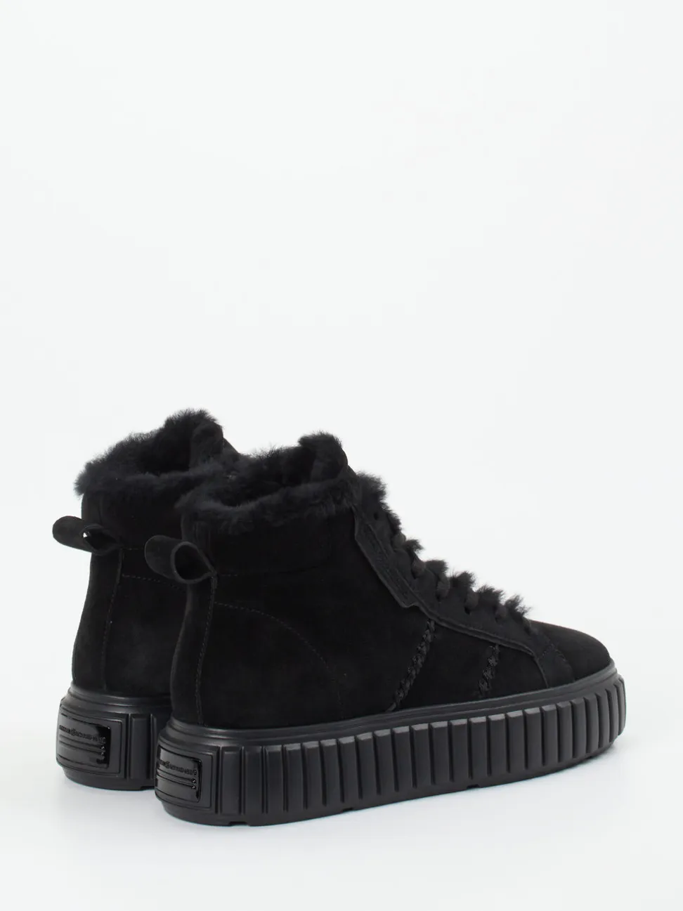 Kennel & Schmenger – High-Top Sneaker aus Veloursleder schwarz