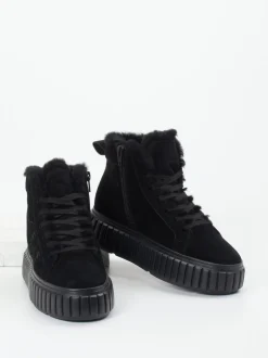 Kennel & Schmenger – High-Top Sneaker aus Veloursleder schwarz