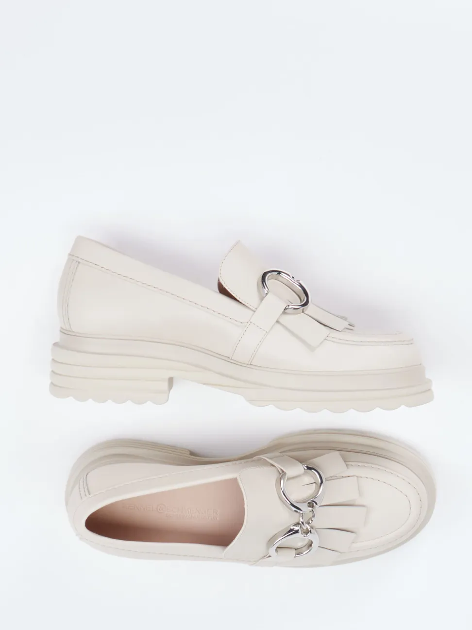 Kennel & Schmenger – Loafer aus Kalbleder cremeweiß