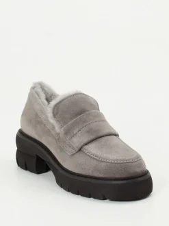 Kennel & Schmenger – Loafer aus Veloursleder grau