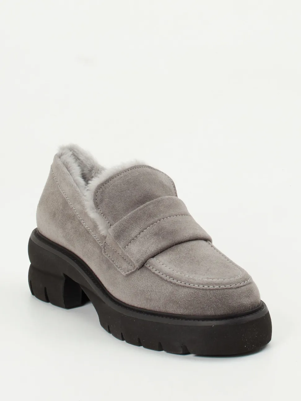 Kennel & Schmenger – Loafer aus Veloursleder grau