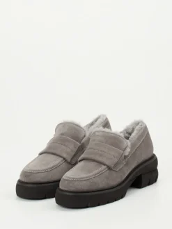 Kennel & Schmenger – Loafer aus Veloursleder grau