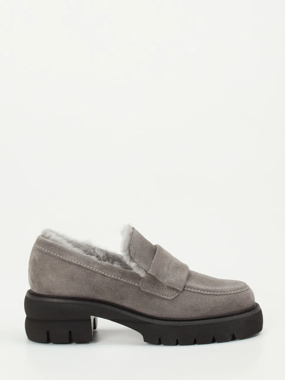Kennel & Schmenger – Loafer aus Veloursleder grau