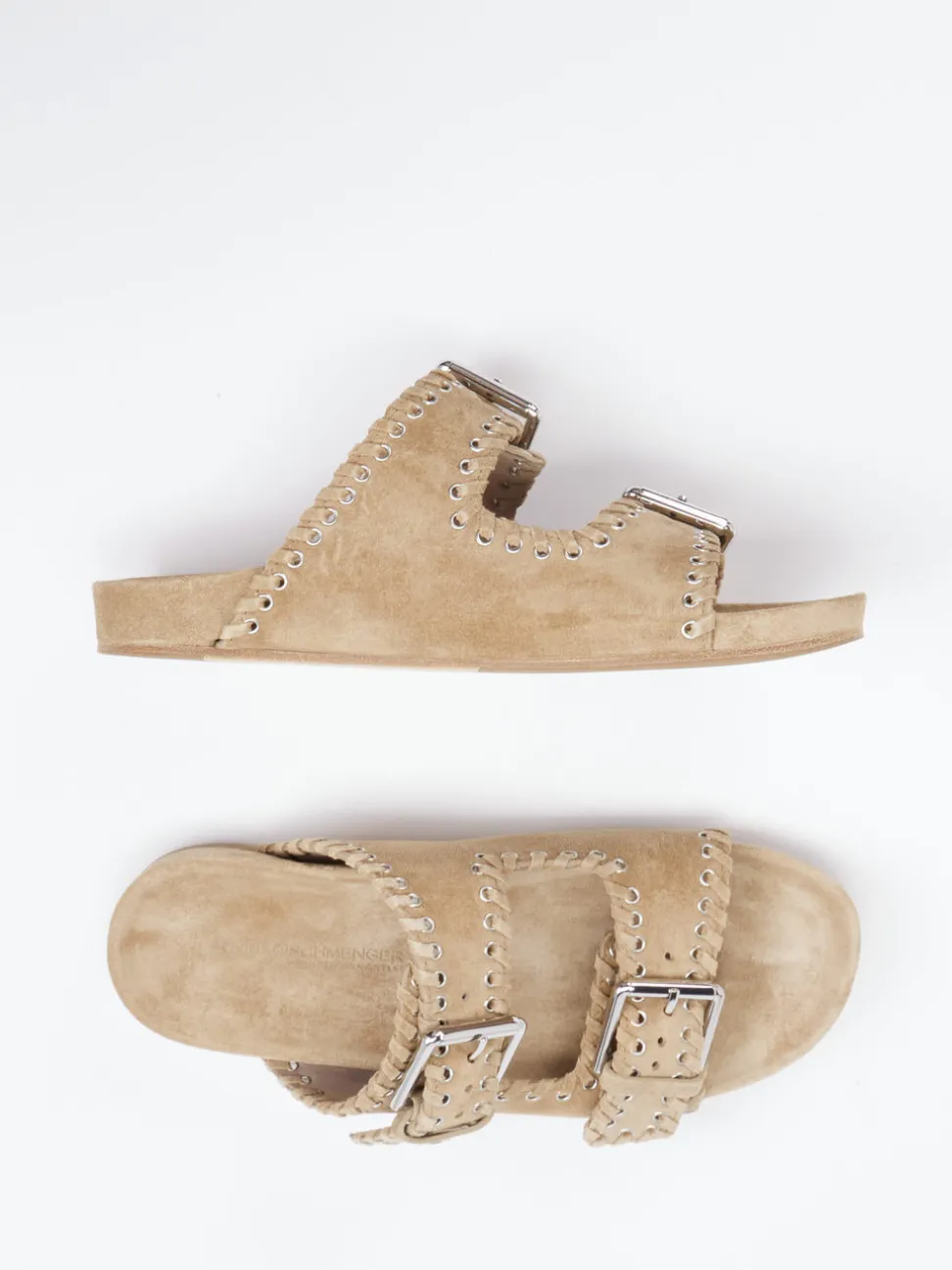 Kennel & Schmenger – Pantoletten aus Veloursleder beige