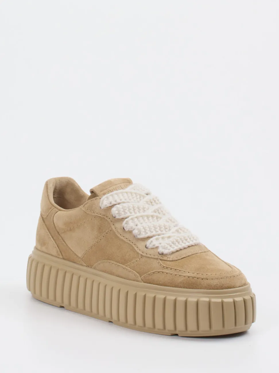 Kennel & Schmenger – Plateau-Sneaker aus Veloursleder Beige
