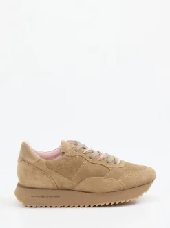 Kennel & Schmenger – Plateau-Sneaker aus Veloursleder Beige