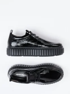 Kennel & Schmenger – Plateau-Schnürschuh aus Lackleder Schwarz