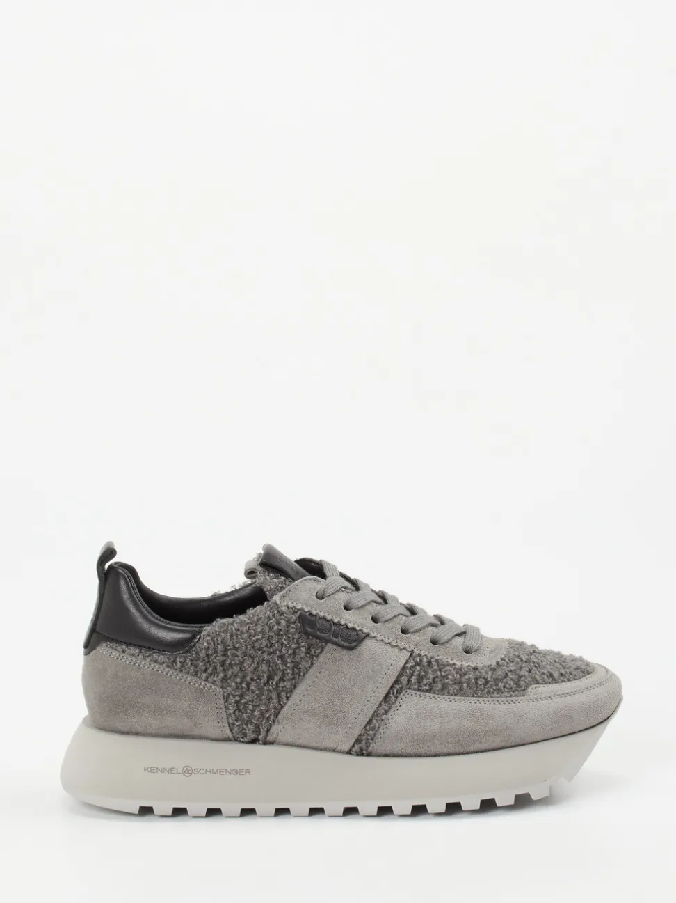 Kennel & Schmenger – Plateau-Sneaker aus Veloursleder grau