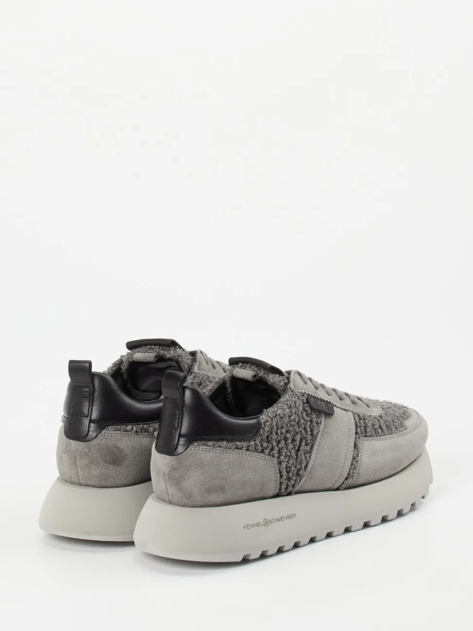 Kennel & Schmenger – Plateau-Sneaker aus Veloursleder grau