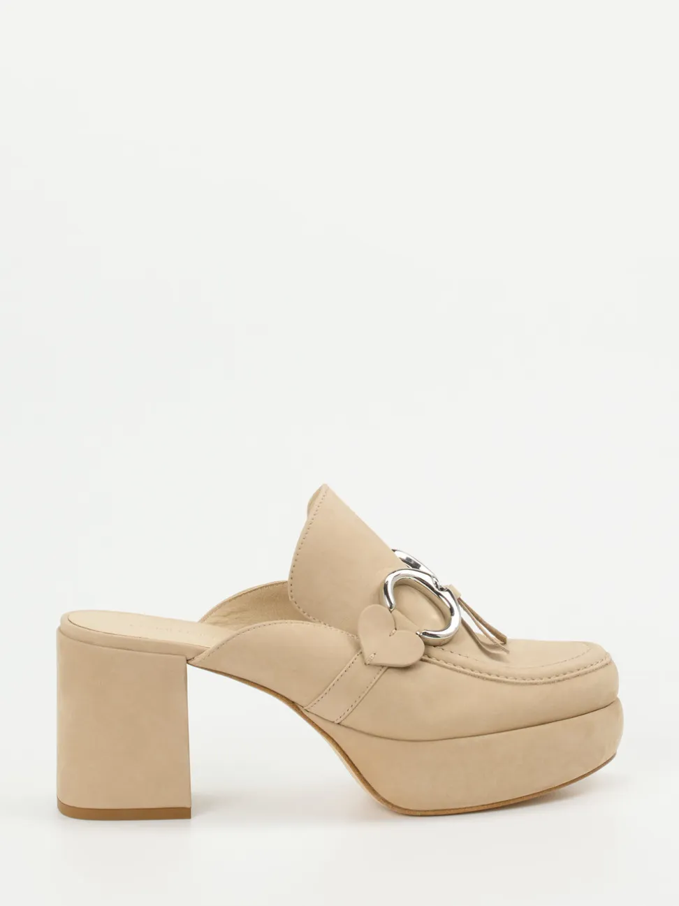 Kennel & Schmenger – Plateau-Mules aus Veloursleder beige