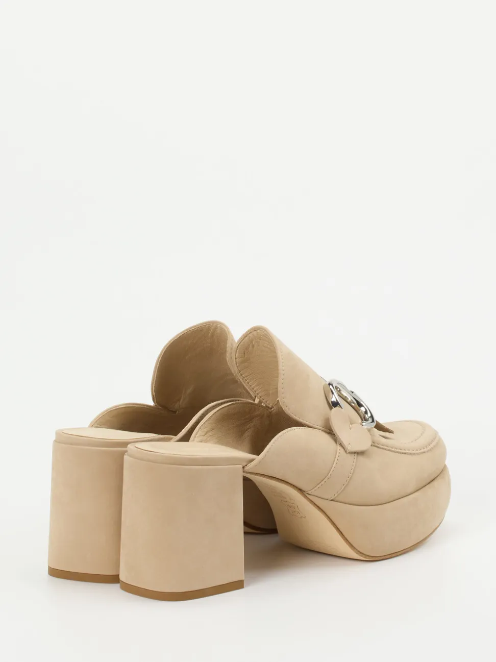 Kennel & Schmenger – Plateau-Mules aus Veloursleder beige
