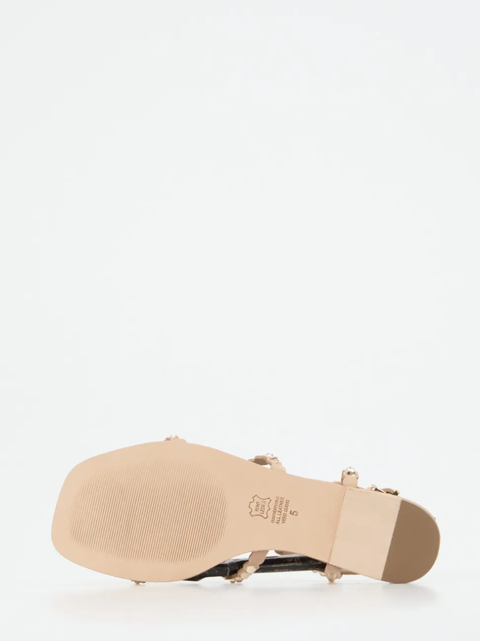 Kennel & Schmenger – Sandalen aus Metallicleder beige