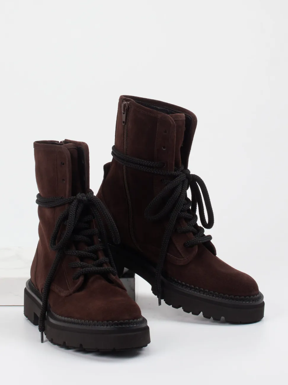 Kennel & Schmenger – Schnürboots aus Lammleder dunkelbraun