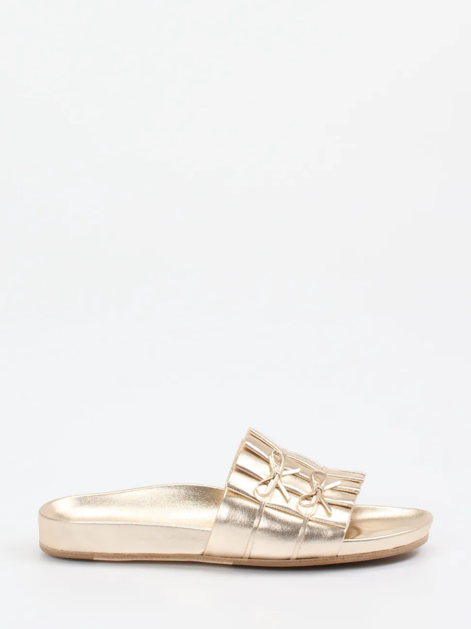 Kennel & Schmenger – Slides aus Kalbleder in Goldmetallic