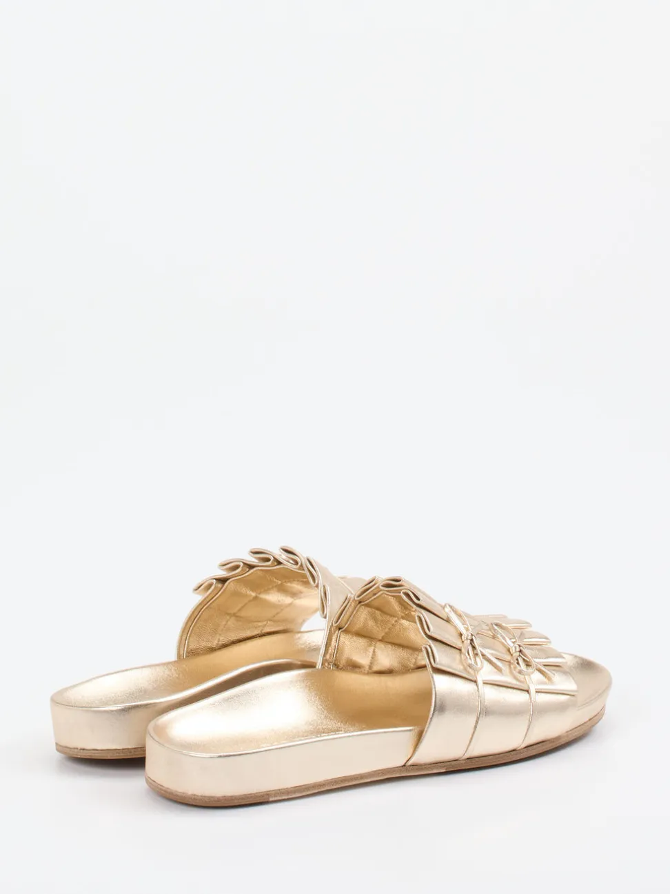 Kennel & Schmenger – Slides aus Kalbleder in Goldmetallic
