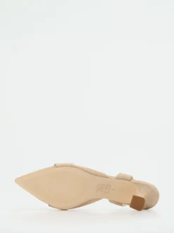 Kennel & Schmenger – Slingback-Pumps aus Veloursleder Beige
