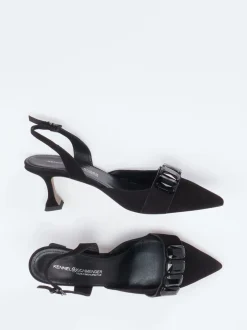 Kennel & Schmenger – Slingpumps aus Veloursleder schwarz
