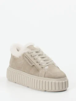 Kennel & Schmenger – Sneaker aus Veloursleder sandbeige