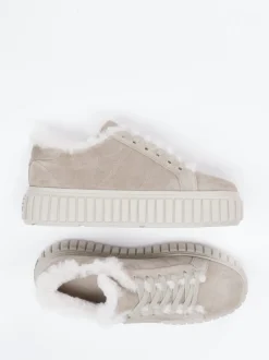 Kennel & Schmenger – Sneaker aus Veloursleder sandbeige