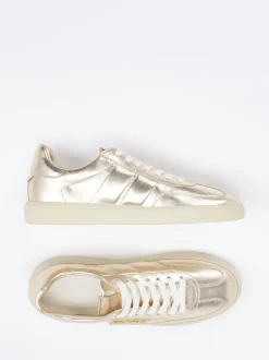 Kennel & Schmenger – Sneaker aus Metallic-Kalbleder Gold