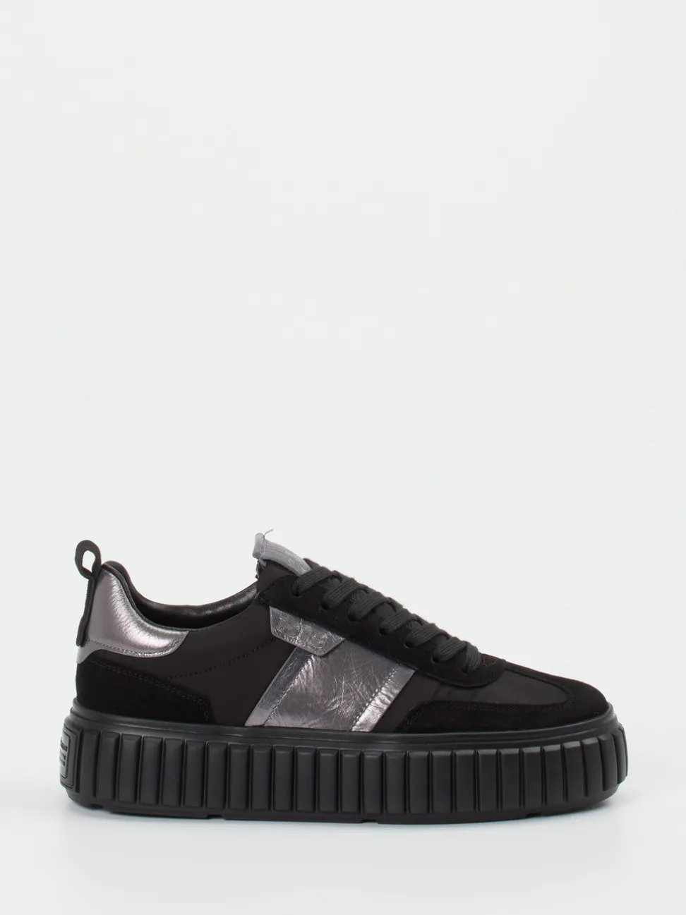 Kennel & Schmenger – Sneaker aus Veloursleder und Textil Schwarz