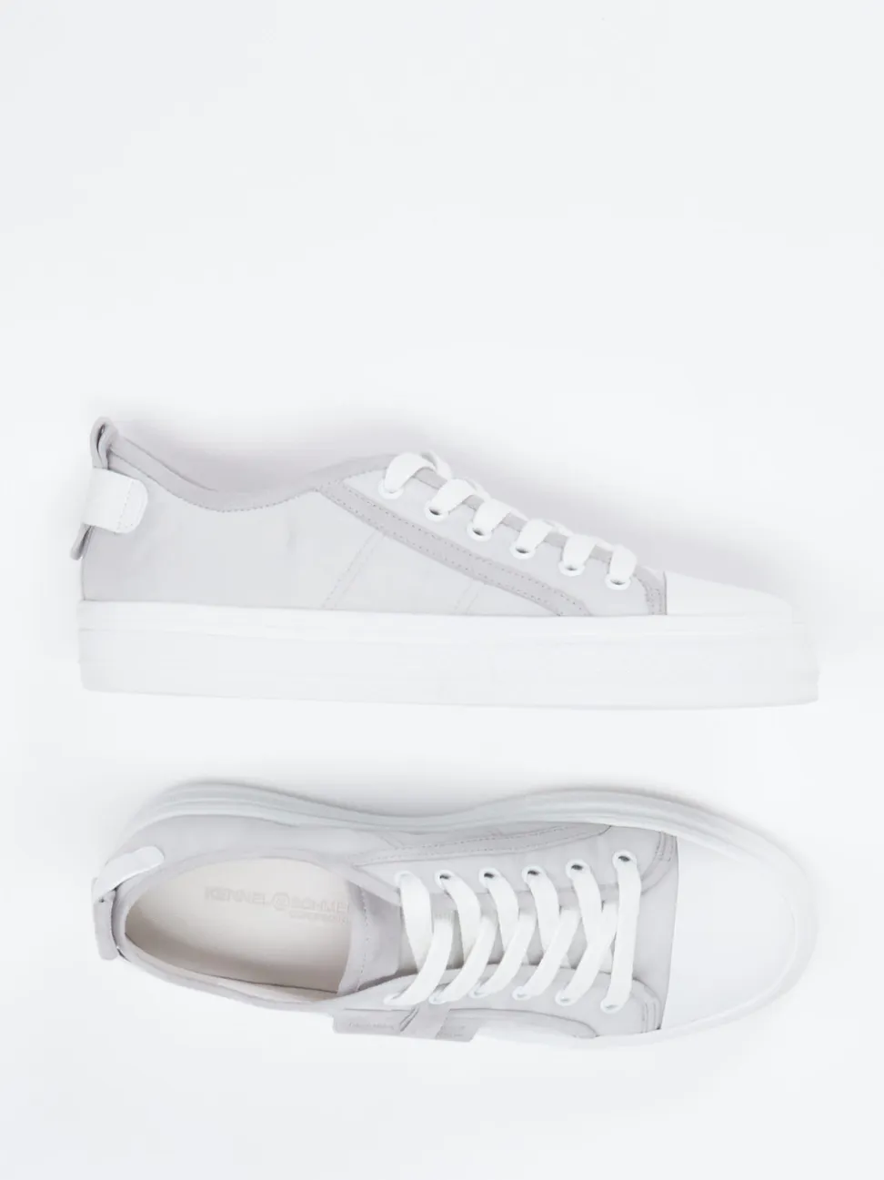 Kennel & Schmenger – Sneaker aus Textil und Glattleder grau