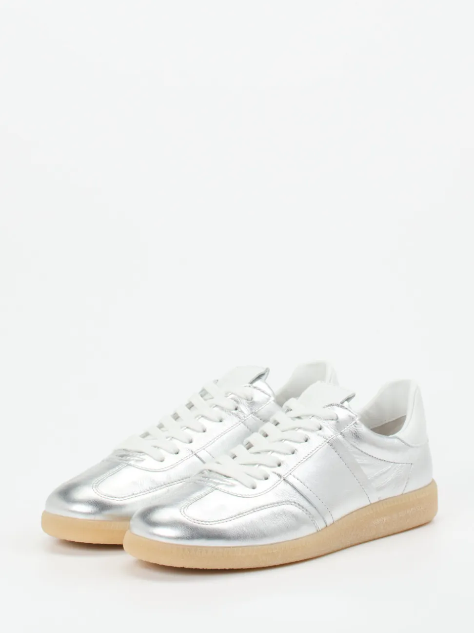 Kennel & Schmenger – Sneaker aus Metallicleder silber