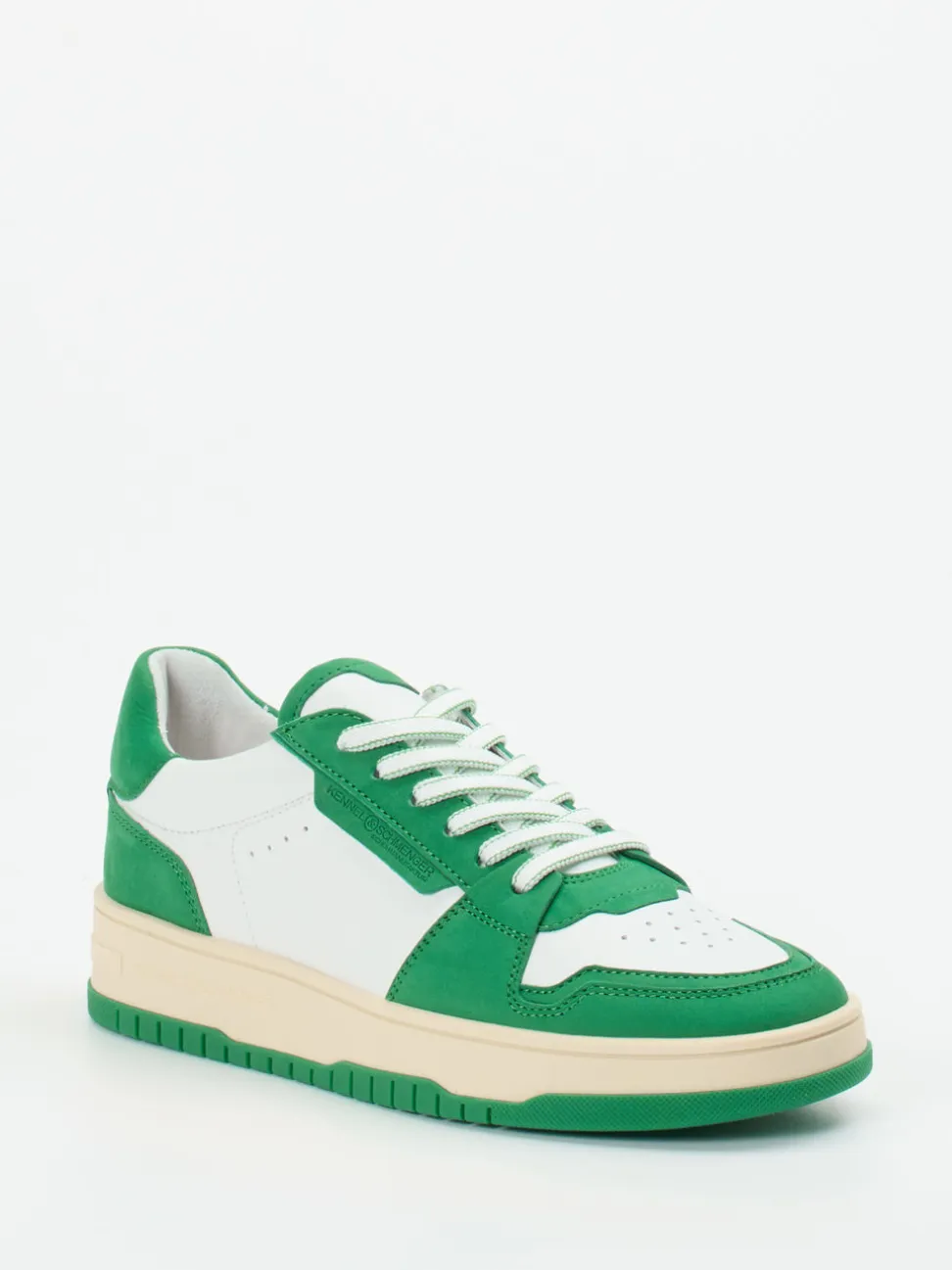 Kennel & Schmenger – Sneaker aus Kalbleder grün-weiß