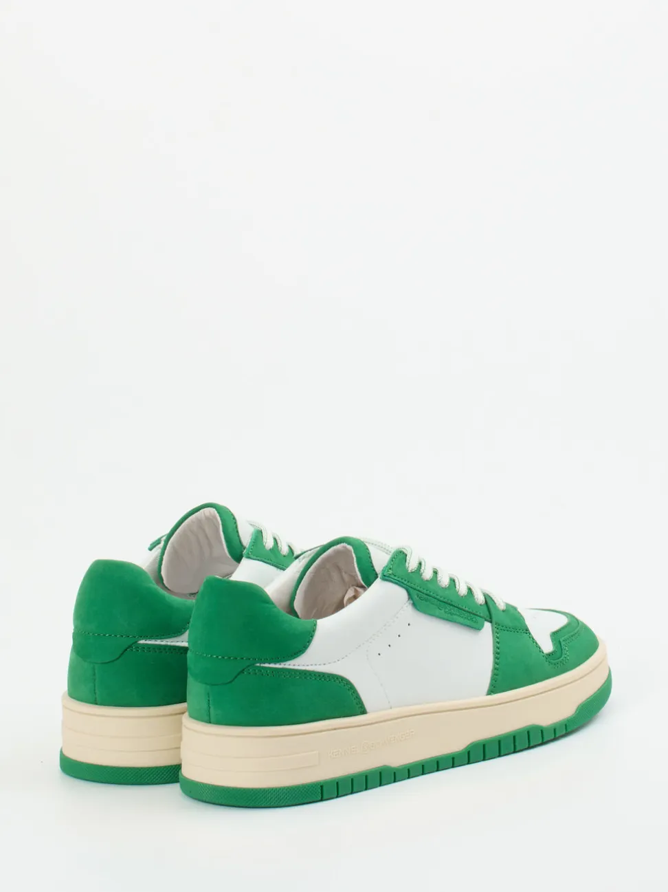 Kennel & Schmenger – Sneaker aus Kalbleder grün-weiß