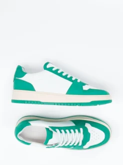Kennel & Schmenger – Sneaker aus Kalbleder grün-weiß