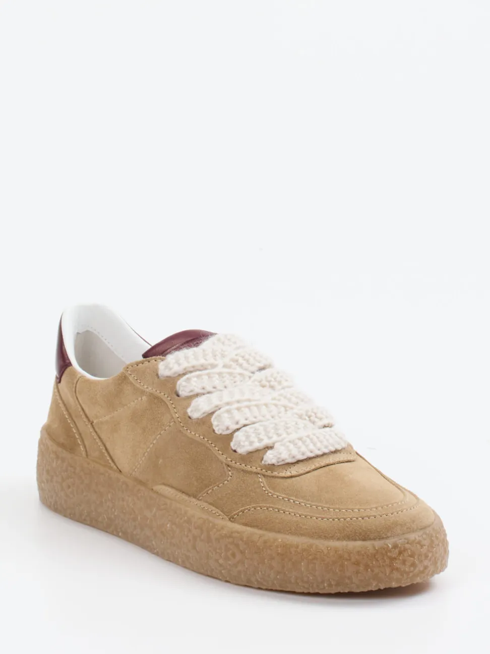 Kennel & Schmenger – Sneaker aus Veloursleder Sandbeige
