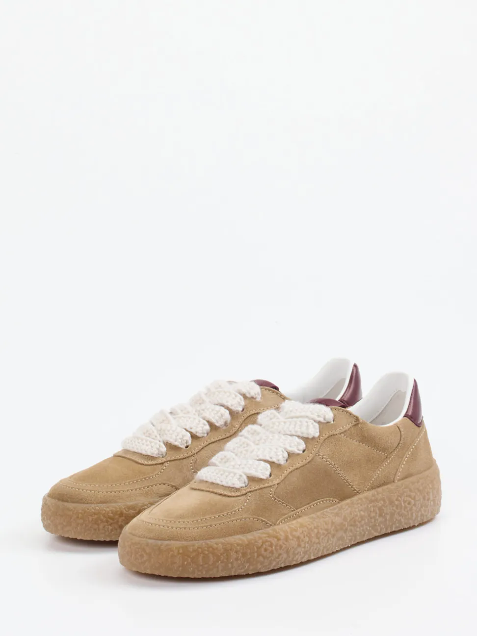 Kennel & Schmenger – Sneaker aus Veloursleder Sandbeige
