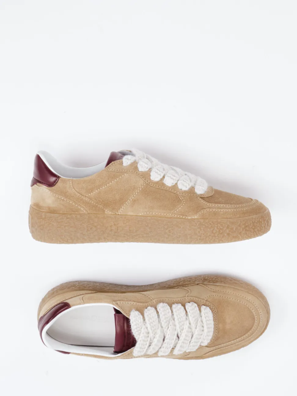Kennel & Schmenger – Sneaker aus Veloursleder Sandbeige