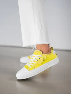 Kennel & Schmenger – Sneaker aus Textil in Gelb