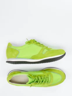Kennel & Schmenger – Sneaker aus Veloursleder Neongrün