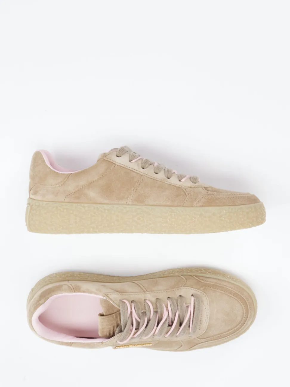 Kennel & Schmenger – Sneaker aus Veloursleder Sandbeige