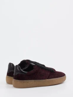 Kennel & Schmenger – Sneaker aus Veloursleder Bordeauxrot