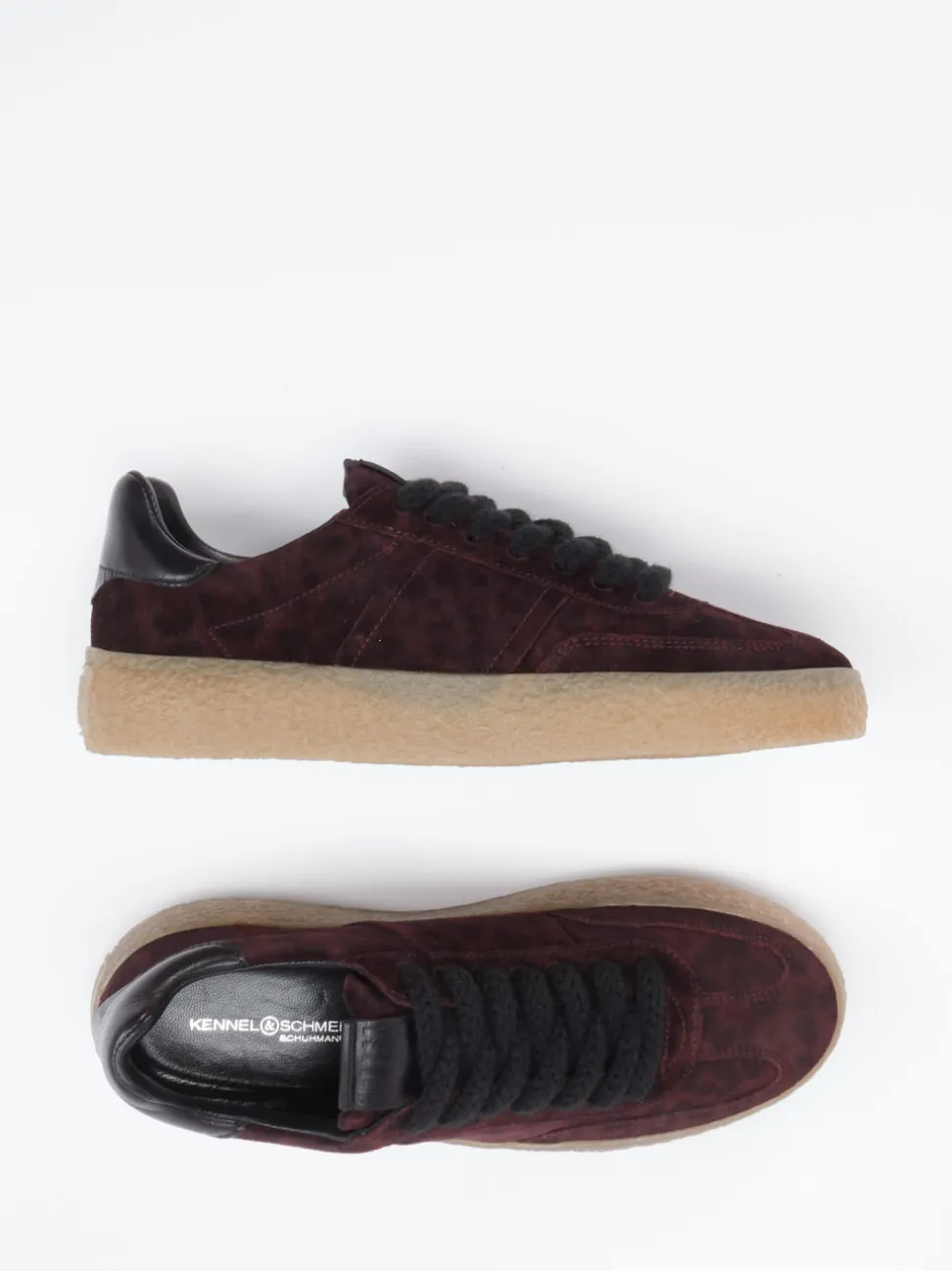 Kennel & Schmenger – Sneaker aus Veloursleder Bordeauxrot
