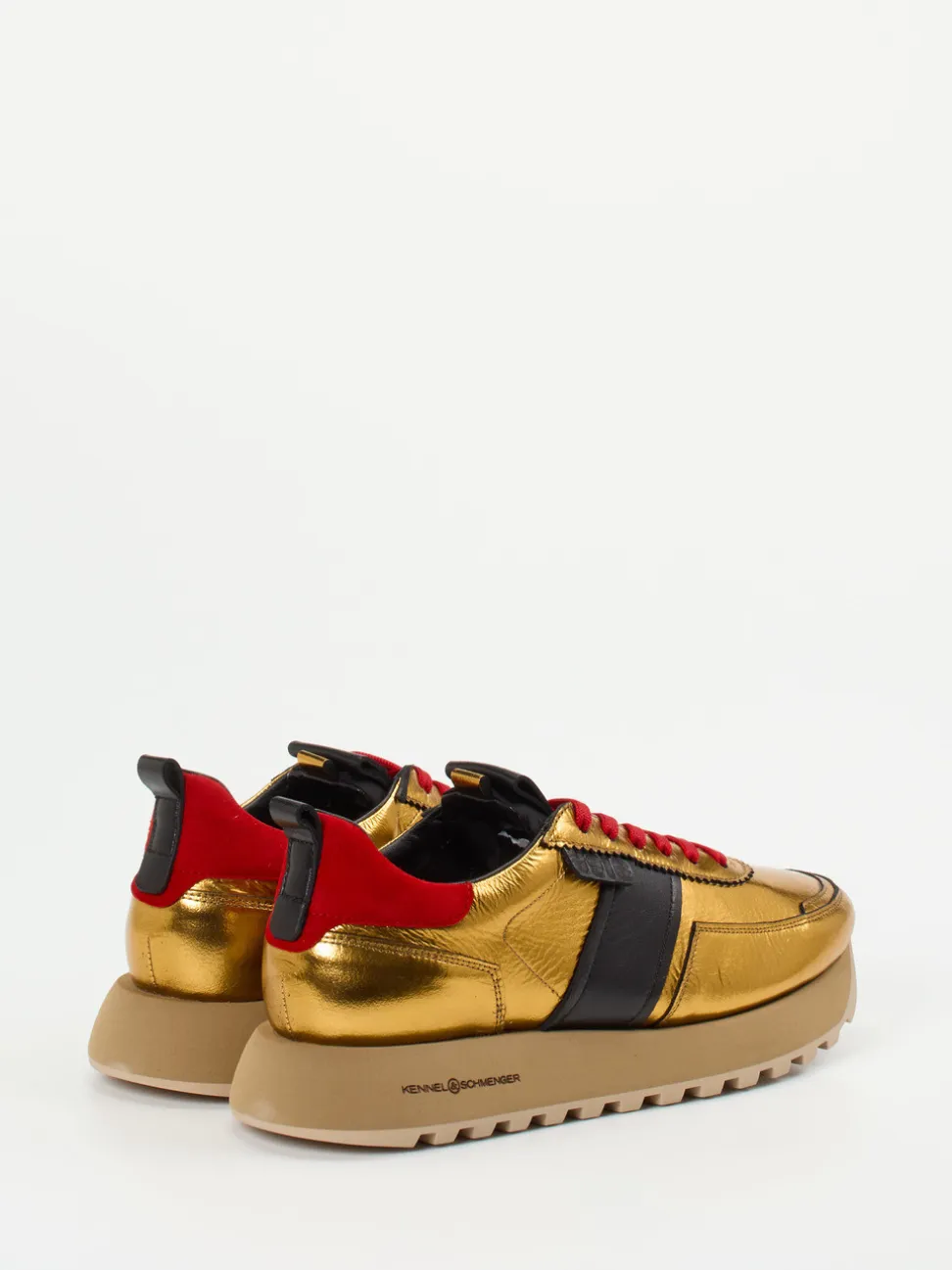 Kennel & Schmenger – Sneaker aus Metallicleder gold