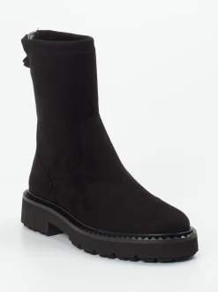 Kennel & Schmenger – Stiefelette aus Stretch-Veloursleder schwarz