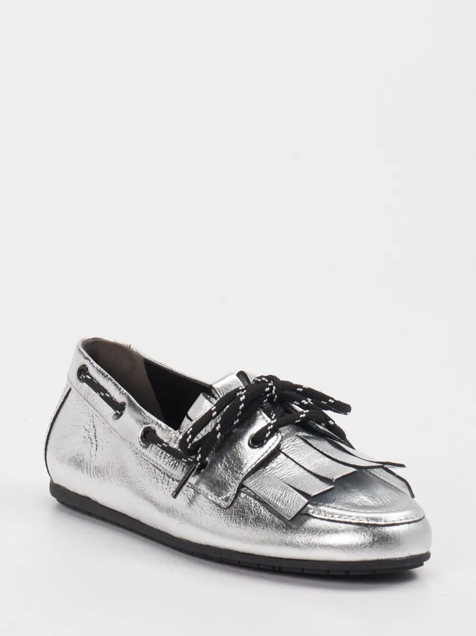 Kennel & Schmenger – Loafer aus Metallic-Leder in Silber